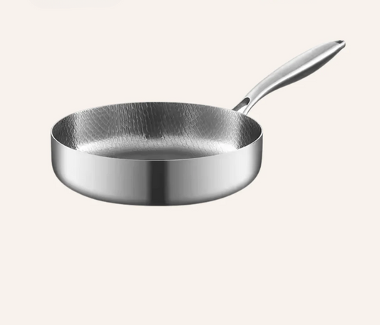 Titanium Wok Pan Flat Bottomed
