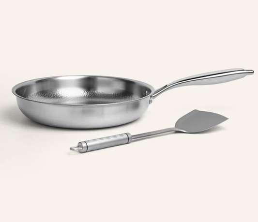 Titanium Hammered Pan + Utensil